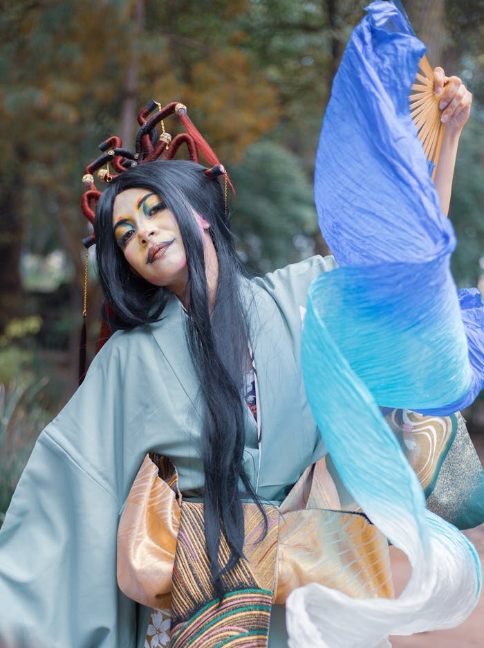 Geisha, movimiento azul
